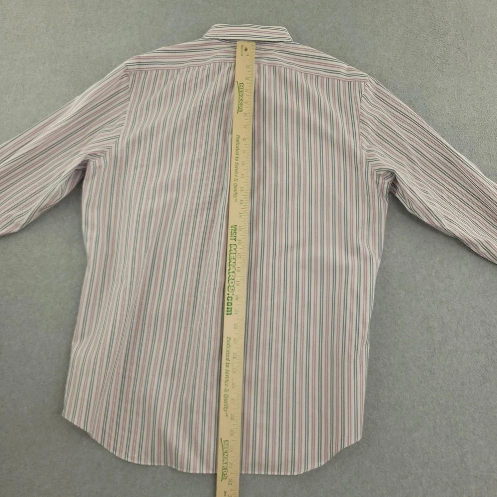 Banana Republic Dress Shirt Mens 16.5 34/35 Multi Stripe Classic Fit Non Iron‎